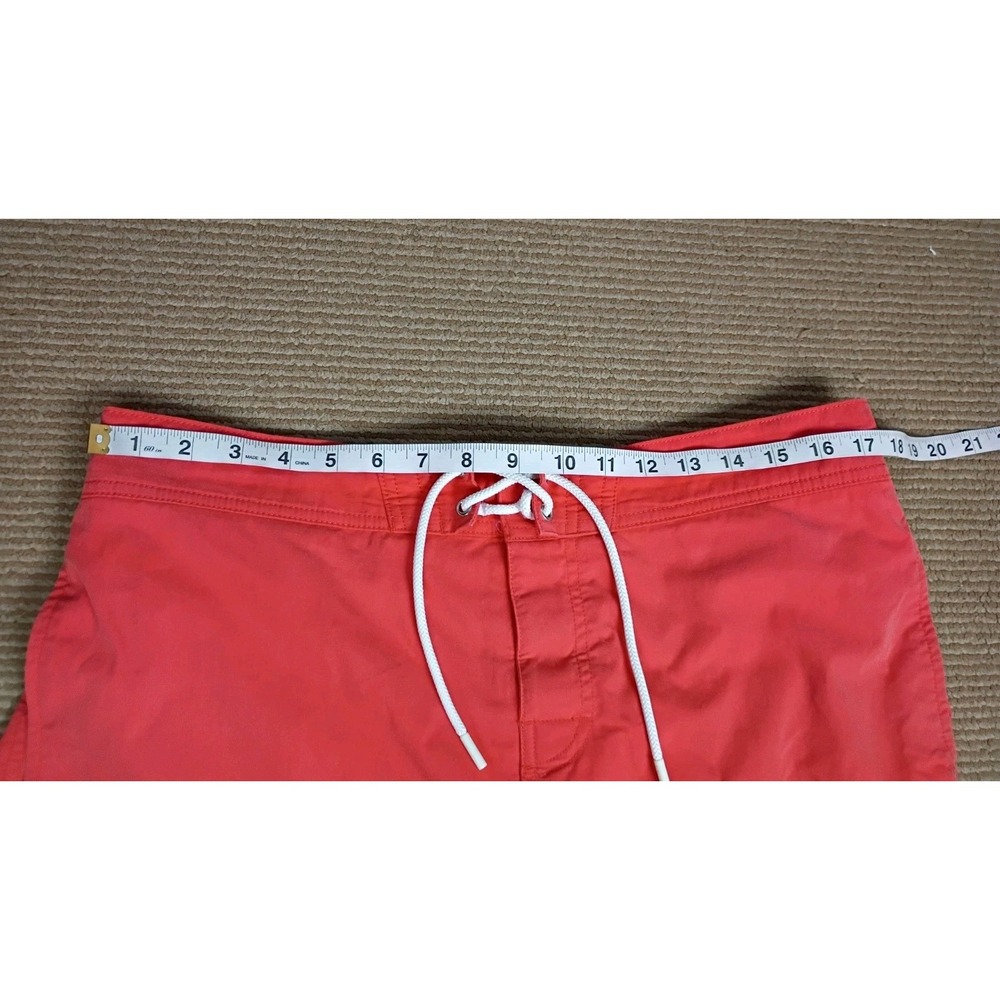 Lacoste Men L Swim Trunks Salmon Coral Cotton Nylon Mesh Lined Board Shorts - Picture 3 of 11